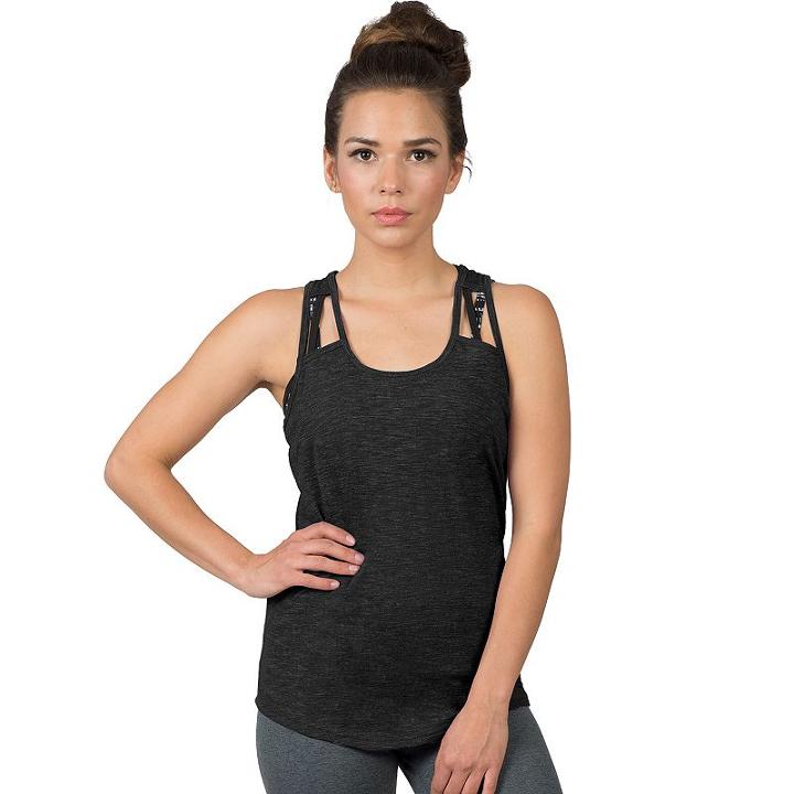 Women's Soybu Debbie Racerback Yoga Tank, Size: Xxl, Black