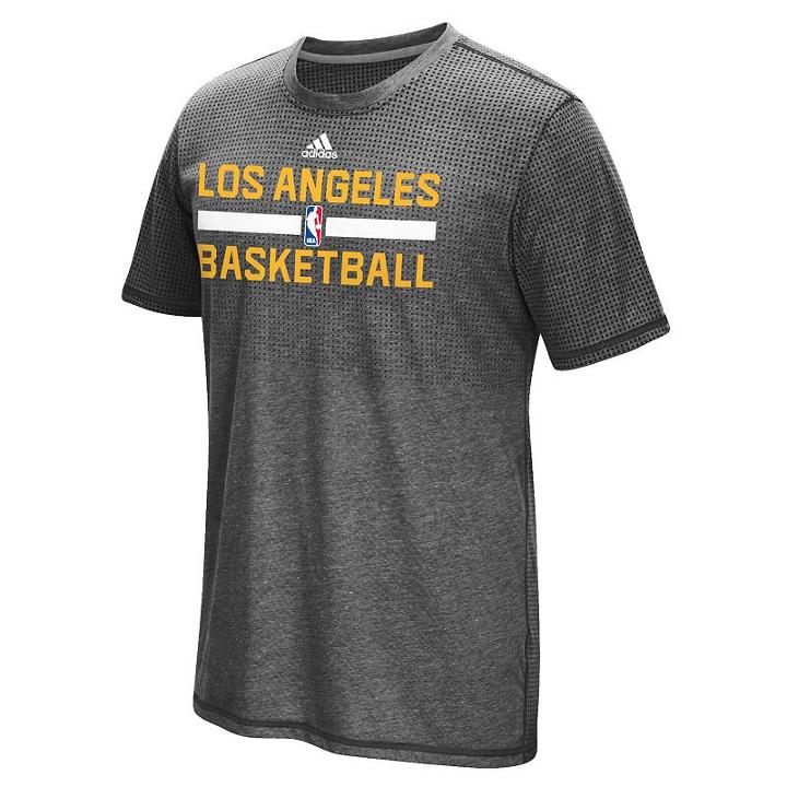 Men's Adidas Los Angeles Lakers On Court Aeroknit Tee, Size: Small, Grey