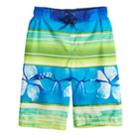 Boys 8-20 Zeroxposur Hawaiian Stripes Swim Trunks, Size: Medium, Turquoise/blue (turq/aqua)