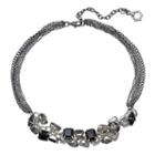 Simply Vera Vera Wang Black Shaky Stone Multi Strand Necklace, Women's