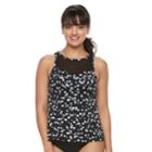 Women's Trimshaper Olivia Bust Enhancer High-neck Tankini Top, Size: 14, Oxford