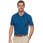 Men's Croft & Barrow&reg; Tailored-fit Easy-care Interlock Polo, Size: Xxl, Dark Blue
