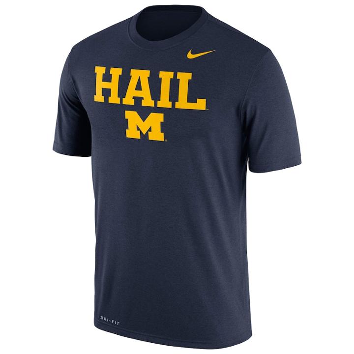 Men's Nike Michigan Wolverines Authentic Legend Tee, Size: Xxl, Blue (navy)