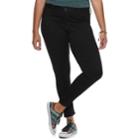 Juniors' Plus Size So&reg; Low-rise Ultimate Jeggings, Teens, Size: 24 W, Black