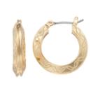 Napier Textured Hoop Earring, Women's, Gold