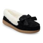 Women's Sonoma Goods For Life&trade; Basic Microsuede Moccasin Slippers, Size: Large, Black