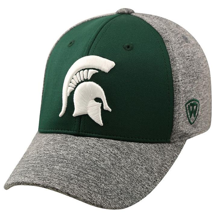 Adult Top Of The World Michigan State Spartans Pressure One-fit Cap, Men's, Dark Green