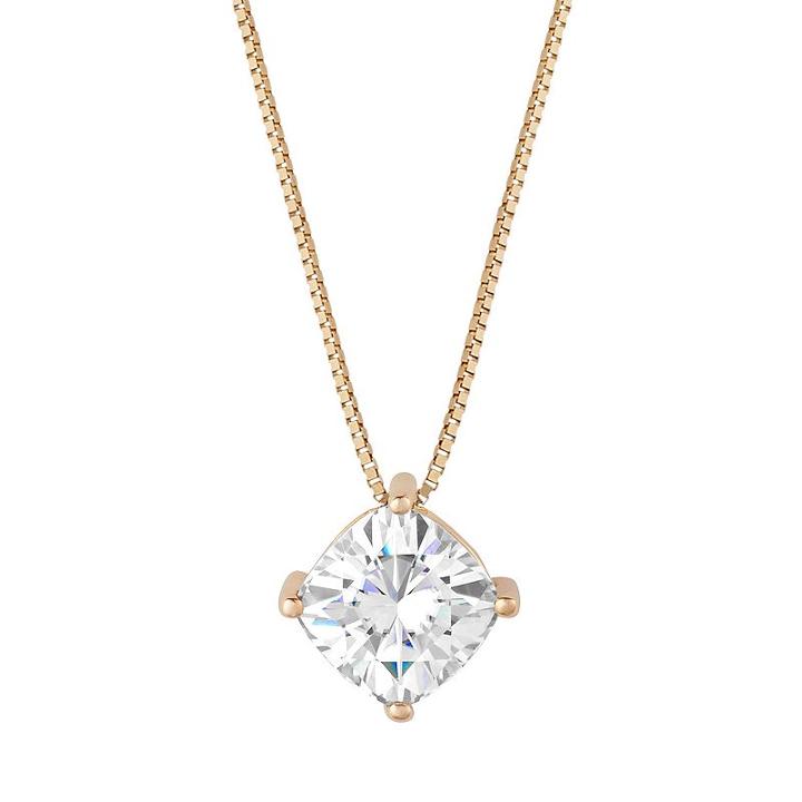 Forever Brilliant 14k Gold 1 3/4 Carat T.w. Lab-created Moissanite Pendant, Women's, Size: 18, White