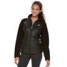 Women's New Balance Mixed-media Quilted Jacket, Size: Large, Black Embossed