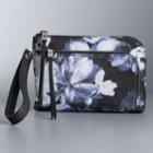 Simply Vera Vera Wang Pierce Floral Wristlet, Women's, Black