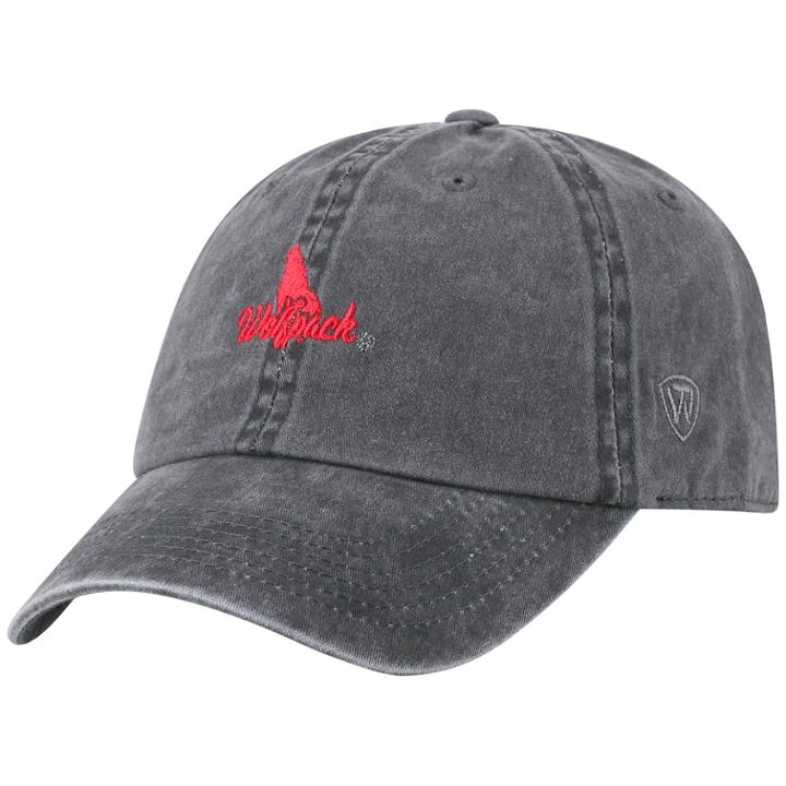 Adult Top Of The World North Carolina State Wolfpack Local Adjustable Cap, Men's, Grey (charcoal)