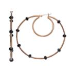 Simply Vera Vera Wang Burnished Nickel Free Hoop Earrings, Women's, Brown
