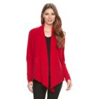 Women's Apt. 9&reg; Cashmere Flyaway Cardigan, Size: Large, Med Red