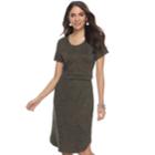 Women's Apt. 9&reg; Smocked T-shirt Dress, Size: Large, Green