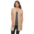 Women's Croft & Barrow&reg; Ribbed Open-front Cardigan, Size: Xl, Dark Grey