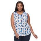 Plus Size Kate And Sam Flamingo Slubbed Tank, Women's, Size: 2xl, Red