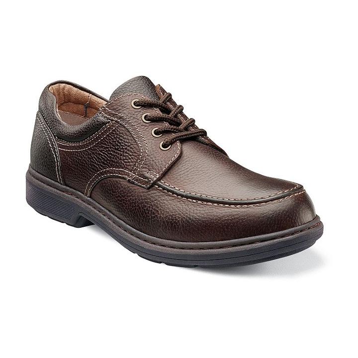 Nunn Bush Wayne Men's Oxford Moc Toe Casual Shoes, Size: 9 Wide, Brown