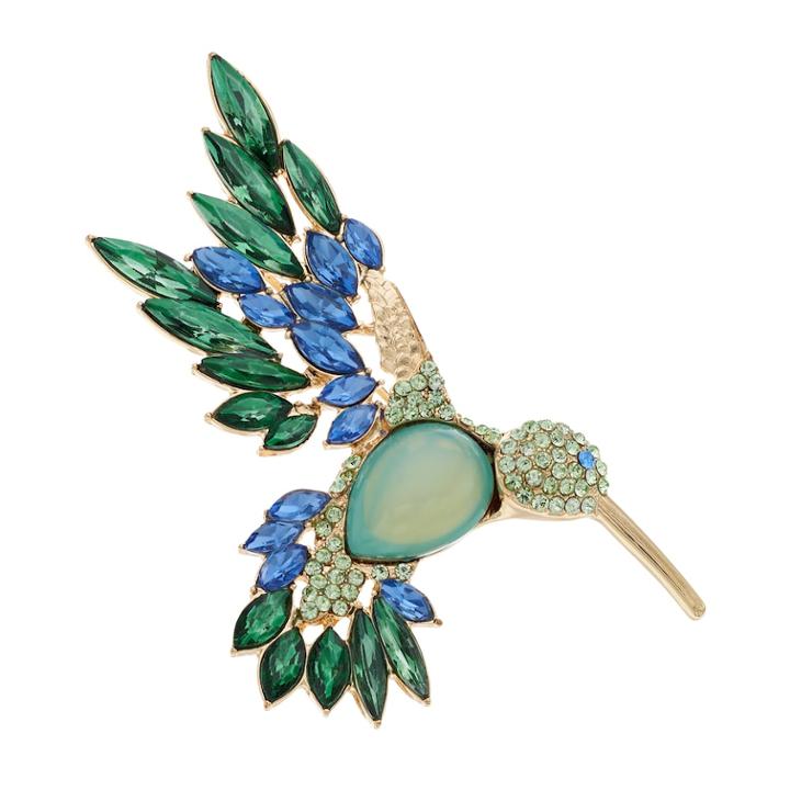 Dana Buchman Cabochon Hummingbird Pin, Women's, Turq/aqua