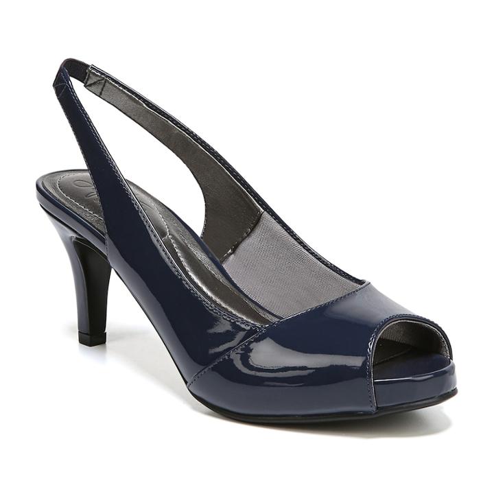 Lifestride Tannis Women's Heels, Size: 11 Wide, Dark Blue