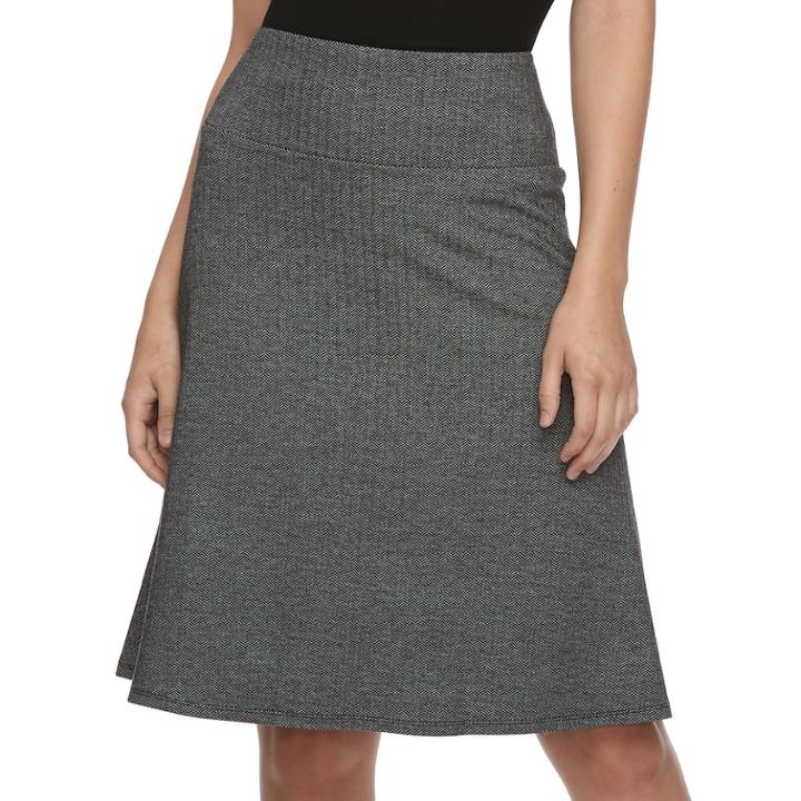 Women's Apt. 9&reg; Tummy Control A-line Skirt, Size: Xl, Black