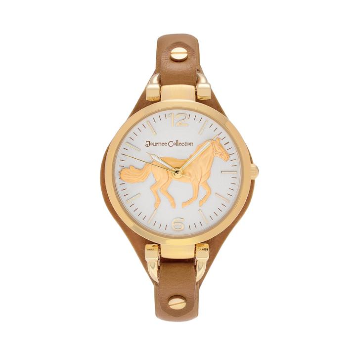 Journee Collection Women's Horse Watch, Size: Medium, Brown