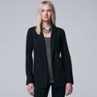 Women's Simply Vera Vera Wang Textured Blazer, Size: Small, Black