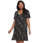 Juniors' Plus Size Mudd&reg; T-shirt Dress, Teens, Size: 1xl, Black