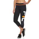 Women's Fila Sport&reg; Jacquard Performance Capris, Size: Xs, Black