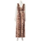 Women's Jennifer Lopez Smocked Waist Maxi Dress, Size: Medium, Brown