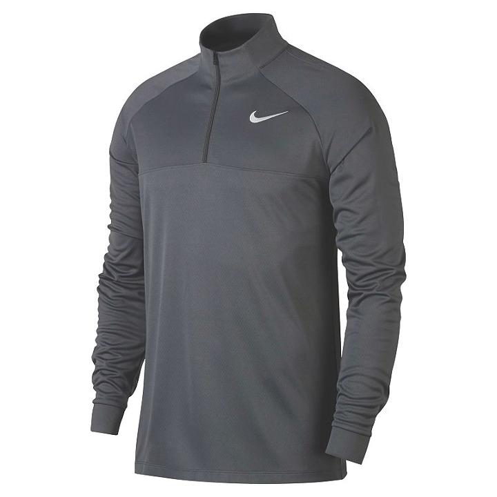 Men's Nike Essential Regular-fit Dri-fit Quarter-zip Performance Golf Pullover, Size: Xl, Dark Grey