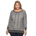 Plus Size French Laundry Raglan Sweatshirt, Women's, Size: 1xl, Dark Grey