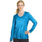 Women's Champion Powertrain V-neck Workout Tee, Size: Medium, Turquoise/blue (turq/aqua)