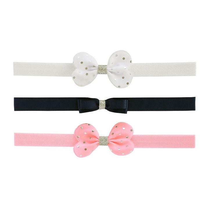 Baby Girl Carter's 3-pk. Foiled Butterfly-bow Head Wrap Set, Size: 0-6 Months, Ovrfl Oth