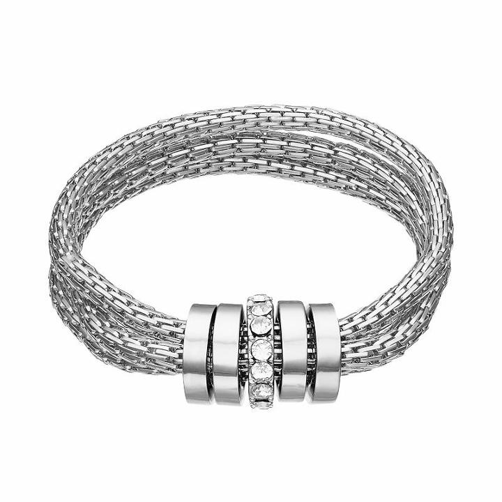 Jennifer Lopez Mesh Multi Strand Stretch Bracelet, Women's, Silver