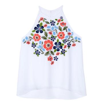 Girls 7-16 Iz Amy Byer Embroidered Tank Top, Girl's, Size: Large, White