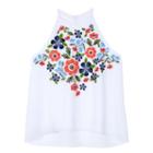 Girls 7-16 Iz Amy Byer Embroidered Tank Top, Girl's, Size: Large, White