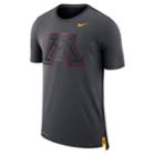 Men's Nike Minnesota Golden Gophers Dri-fit Mesh Back Travel Tee, Size: Small, Grey (anthracite)