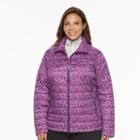 Plus Size Columbia Frosted Ice Printed Puffer Jacket, Women's, Size: 1xl, Lt Purple