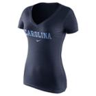 Women's Nike North Carolina Tar Heels Wordmark Tee, Size: Large, Blue (navy)