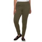 Juniors' Plus Size Mudd&reg; Ponte Moto Leggings, Teens, Size: 2xl, Green Oth