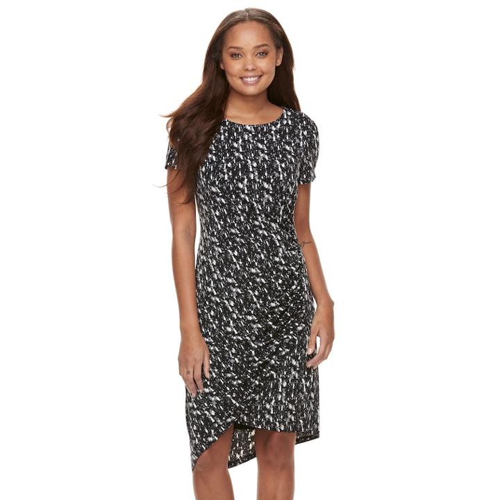 Women's Suite 7 Abstract Sheath Dress, Size: 8, Grey