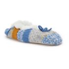 Women's Sonoma Goods For Life&trade; Knit Striped Fuzzy Babba Ballerina Slippers, Size: M-l, Blue