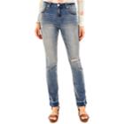 Juniors' Wallflower Release Hem Mini Bootcut Jeans, Teens, Size: 15, Med Blue