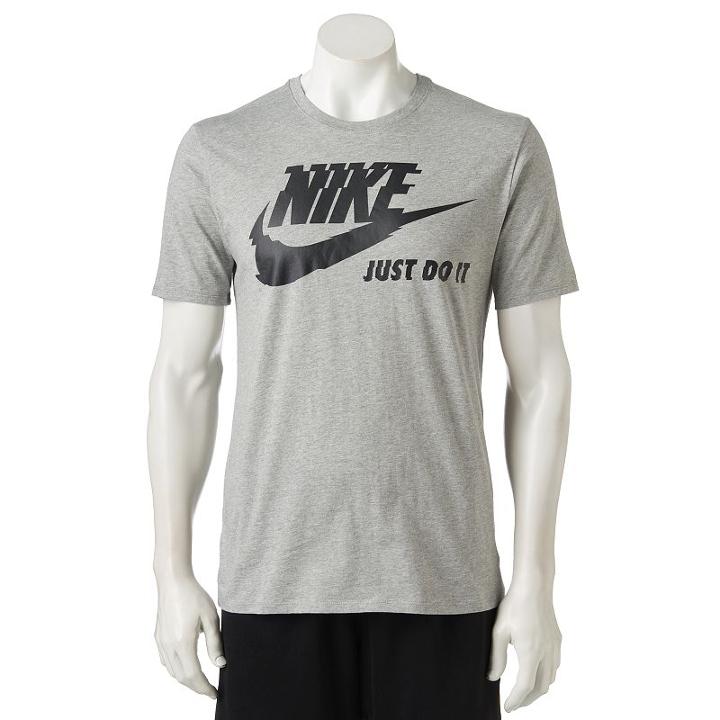 Men's Nike Just Do It Tee, Size: Medium, Grey Other