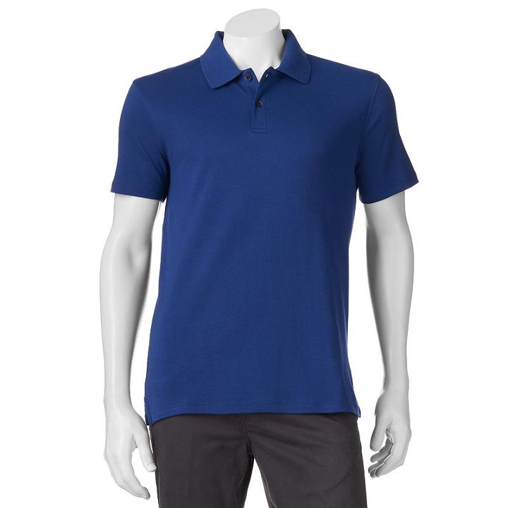 Men's Apt. 9&reg; Slim-fit Luxury Polo, Size: Xlg Slim, Blue