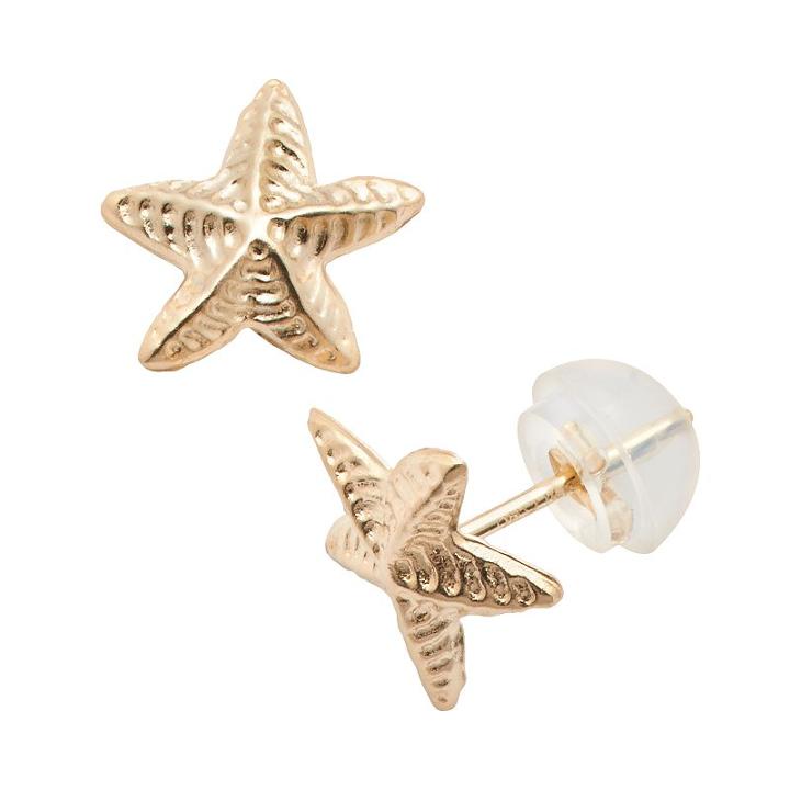 Junior Jewels 14k Gold Starfish Stud Earrings - Kids, Girl's, Yellow