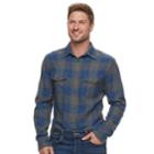 Men's Sonoma Goods For Life&trade; Modern-fit Plaid Flannel Button-down Shirt, Size: Small, Med Blue