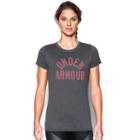 Women's Under Armour Tech Crew Graphic Tee, Size: Large, Grey Other