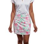 Women's Pebble Beach Floral Print Golf Skort, Size: Medium, White