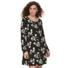 Juniors' Plus Size So&reg; Lace-up Back Skater Dress, Teens, Size: 1xl, Oxford